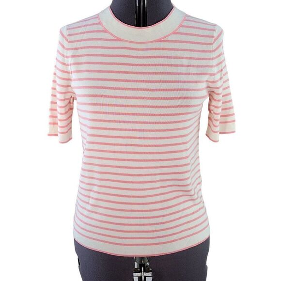 NWOT Talbots Stripe Short Sleeve Knit Top Sz LP - Picture 1 of 6